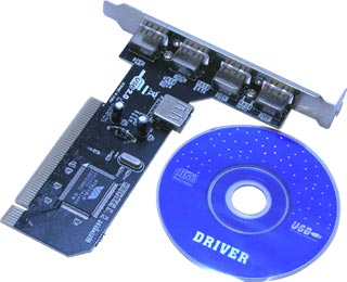 SPEED USBcard ( USB2.0増設 用のPCIボード・4ポート+1ポート)