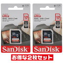 「2枚セット」 SDカード 128GB Class10 サンディスク SDSDUNR-128G-GN3IN SANDISK SDXCカード SD エスディー