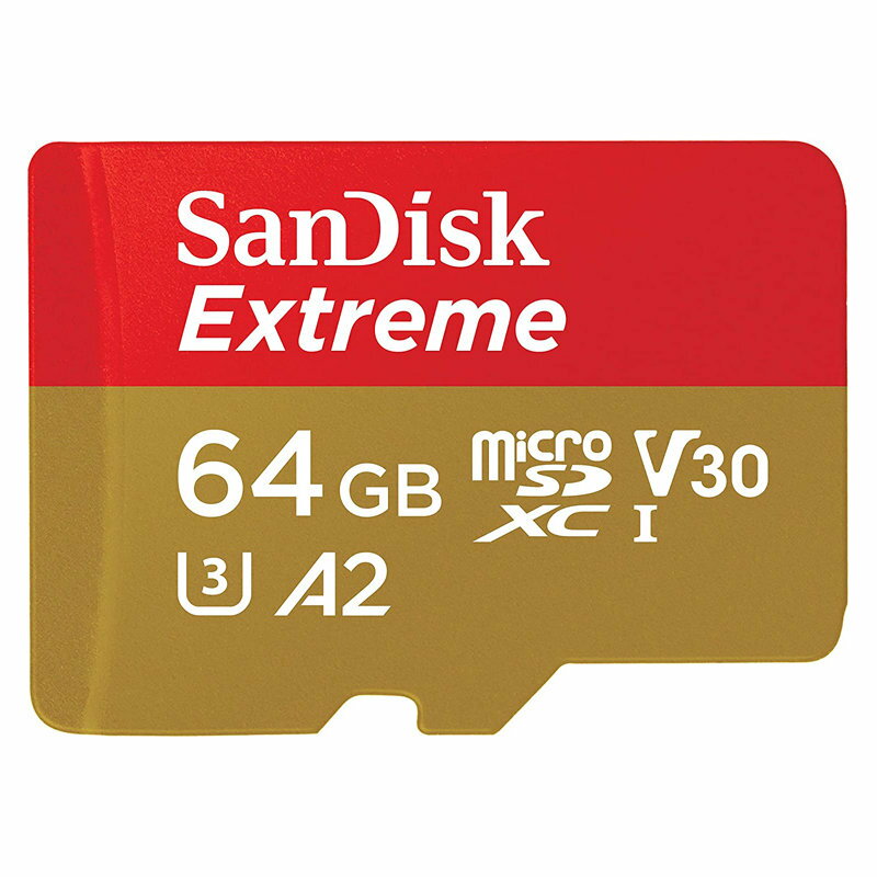 microSDカード 64GB サンディスク SDSQXAH-064G-GN6MN UHS-I U3 A2 V30 SanDisk Extreme microSD microSDXC マイクロSD