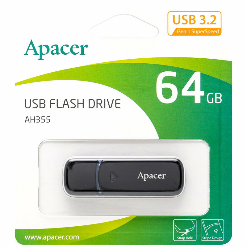 USB 64GB 5ǯݾ USB3.2 Gen1 Apacer AP64GAH355B-1 å׼ USB3.0 USB
