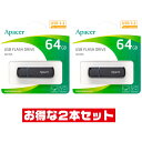 u2{Zbgv USB 64GB 5Nۏ USB3.2 Gen1 Apacer AP64GAH355B-1 Lbv USB3.0 USB