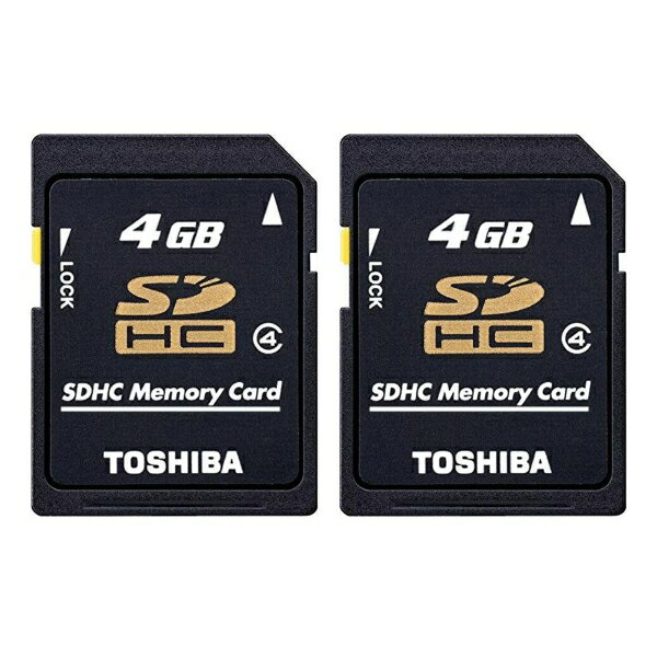 2枚セット 日本製 東芝 SDHCカード 4GB CLASS4 ミニケース入 バルク品 SD エスディー