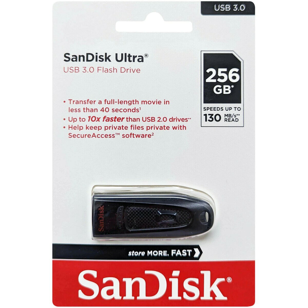USB3.0 サンディスク 256GB【USBメモリSDCZ48-256G-U46】スライド式