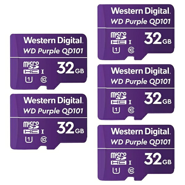 「5枚セット」ドラレコ対応 Western Digital 高耐久32GB microSDHCカード WDD032G1P0C簡易包装 Class10※新品ですがパッケージはありません。簡易包装・1年保証ありJANコード:718037874890※お得な5枚セットでの販売です！■商品説明●高耐久なのでドライブレコーダーや防犯カメラに最適●フルHDビデオ（1080p)録画と再生に適したCLASS10●自宅や道路での出来事を優れた耐久性と信頼性で録画できます■製品詳細・容量: 32GB・スピードクラス: C10 UHS-I・カードタイプ: microSDHC初期不良保証10日間＋当店1年保証※現在時点において、KENWOOD DRV-MR8500等一部機種では使用できません。※高耐久TLCカードは2018年以前に発売の機器では認識できない可能性があります。