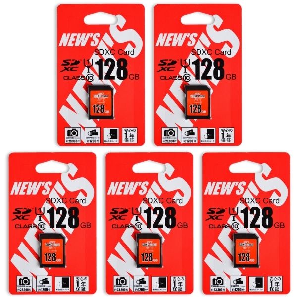 「5枚セット」 SDカード 台湾製 128GB UHS-I Class10 NSDH128GU11NN SDXCカード