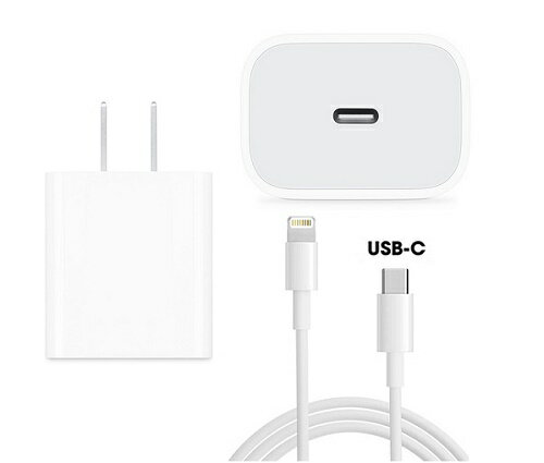 【新品】未使用 Apple 純正 iPad 10.2インチ 第8世代 同梱物 20W USB-C 電源アダプタ USB-C Type-C to Lightningケーブル 1m 2点セット品 充電＆データ 転送両対応 USB-PD 高速充電 A2305