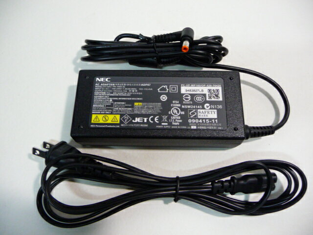 【中古】純正品 NEC製 ADP87 ADP-90YB E PA-1900-35 PC-VP-WP102 19V-4.74Aノート用ACアダプタAL-VP-WP102