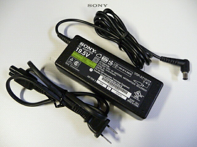 【中古】純正 SONY VAIO対応 19.5V ノートPC用 ACアダプター