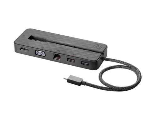 【中古】HP 純正品 USB-C Mini Dock VGA イーサネット USB HDMI Thunderbolt Type-C対応ポートto HDMI USB3.0 VGA 有線LAN 拡張アダプターHP Elite x2 1013 G3用 HP Elite Dragonfly 1PM64AA UUF