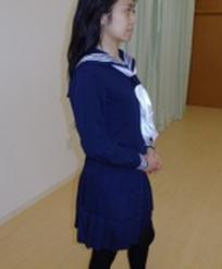 コスプレ衣装/コスチューム/仮装/制服/学生服/女子高生/イベント用に最適☆清純派セーラー服/長袖/スカーフ☆イベント用に最適 M/L/XLサイズ-白リボン/1周年記念セール