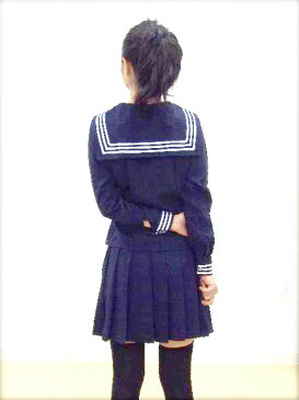 【送料無料】コスプレ衣装 コスチューム 仮装 コスプレ 制服 コスプレ 学生服 女子高生 清純派セーラー服 かわいい 長袖 紺 スカーフ☆イベント用に最適 M/L/XLサイズ 1周年記念セール