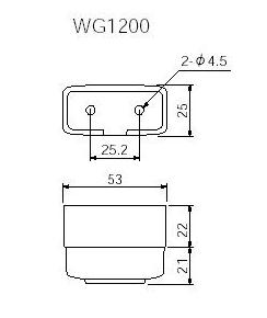天井用角型 引掛シーリングコンセントWG1200P
