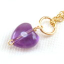 アメジスト ペンダントトップ ハート (アクセサリー アクセ 誕生日 プレゼント 女性 レディース 女の子 ギフト ペンダント ネックレス ネックレストップ かわいい 可愛い ハート モチーフ 華奢 ちゃーむ)