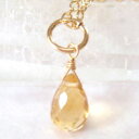 宝石質シトリンのペンダントトップ(チャーム)【楽ギフ_包装】カラーストーン(11月 誕生石 アクセサリー アクセ 誕生日 プレゼント 女性 レディース 女の子 ギフト かわいい 可愛い パーティー ネックレス クリスマス 母の日 涙型 華奢 通販 楽天)