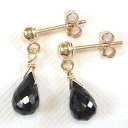 ブラックスピネルのしずくのピアス(イヤリング)ピアス ゴールド (アクセサリー 誕生日 誕生石 女性 ギフト かわいい イアリング ピアス 天然石 パワーストーン 夏のおしゃれ 涙型 華奢 喜ばれる 贈り物 記念日 通販 楽天)