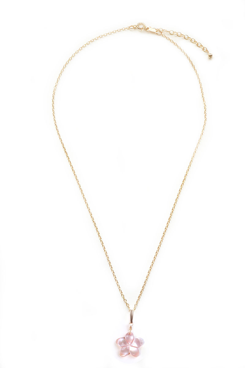 桜 ネックレス モチーフ ピンクシェル 14金張り さくら サクラ K14GF 14k(お花 ペ...