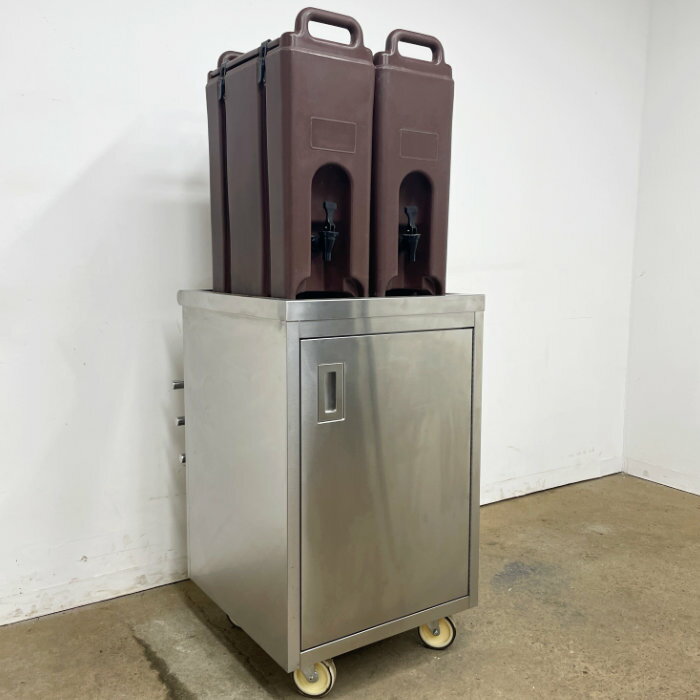 中古｜ドリンクディスペンサー カート付 CAMBRO キャンブロ 保温飲み物コンテナー カムテイナー スタッ..