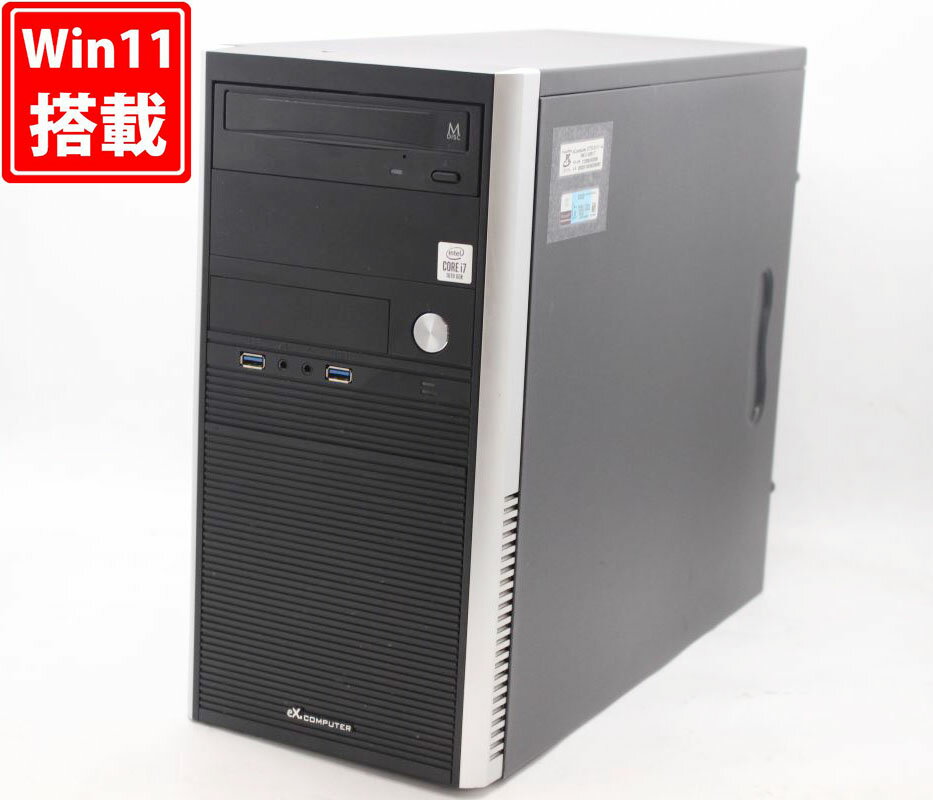 ゲーミングPC 送料無料 あす楽 即日発送 良品 eX.computer(ツクモ) エアロストリーム RM7J-D201T Windows11 8コア 超高性能 10世代Core i7-10700K 32GB 爆速新品512GB-SSD ZOTAC GeForce GTX 1660Ti Office付 Win11 デスクトップ 中古パソコン 中古PC Windows10も対応 Win10