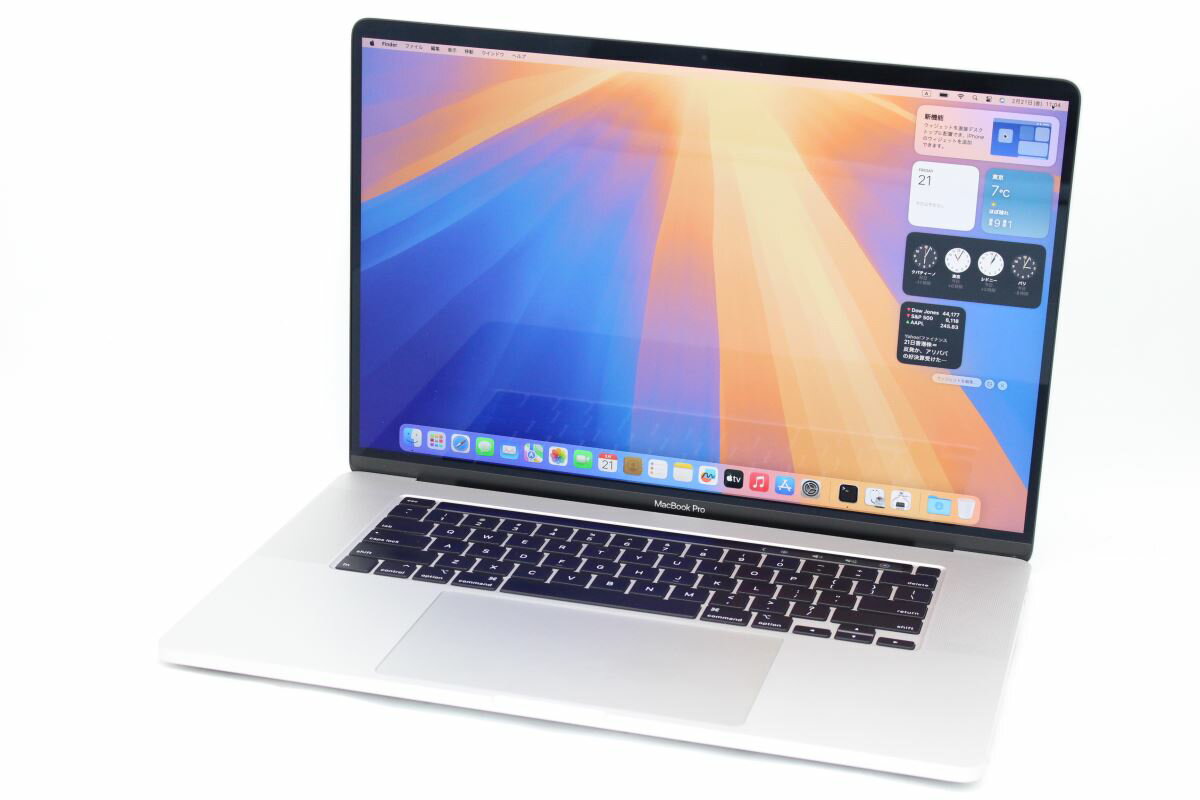 ゲーミングPC 送料無料 あす楽 即日発送 中古美品 3K対応 16インチ Apple MacBook Pro A2141 (TouchBar 2019 シルバー) macOS 15 Sequoia 8コア 超高性能 九世代Core i9-9880H 64GB NVMe式2TB-SSD Radeon Pro 5500M カメラ 無線 リカバリ ノートパソコン 中古パソコン 中古PC