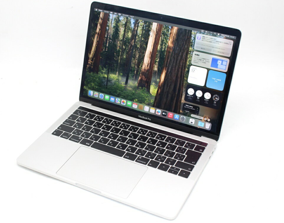 送料無料 あす楽対応 即日発送 中古美品 2K対応 13.3インチ Apple MacBook 2018 A1989 (Touch Bar) シルバー macOS 15　Sequoia(正規版Windows11追加可能) 高性能 八代Core i5-8259U 8GB 爆速NVMe式512GB-SSD カメラ 無線 リカバリ 【ノートパソコン 中古パソコン 中古PC】