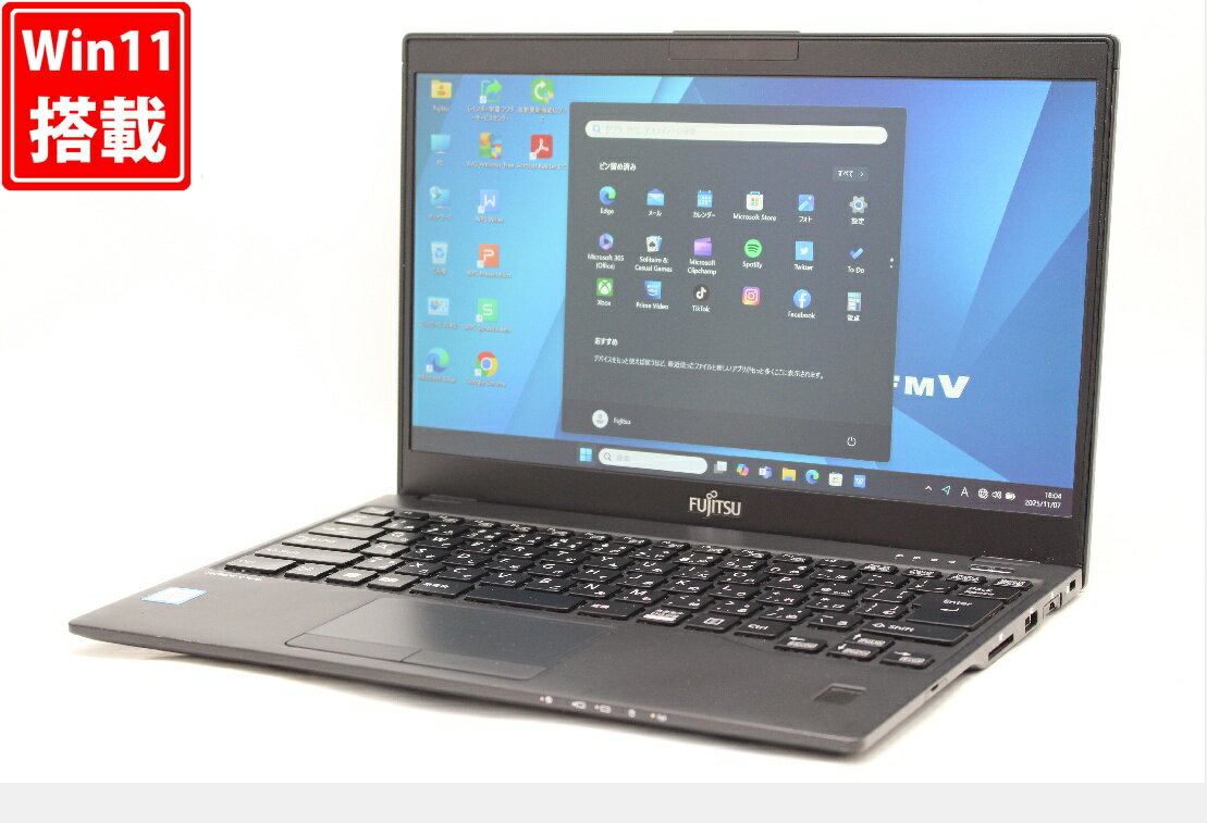 中古良品 フルHD 13.3インチ Fujitsu LIFEBOOK U939A Windows11 高性能 第8世代Core i5-8365u 8GB 爆速256GB-SSD LTE 無線 Office付き Win11【中古ノートパソコン 中古パソコン 中古PC】送料無料 あす楽対応 即日発送（Windows10も対応可能 Win10）