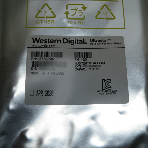 Western Digital Ultrastar DC HC310��HUS726T6TALE604��7200��ž HDD3.5����� 6TB SATA��³��̤�����ʡ�