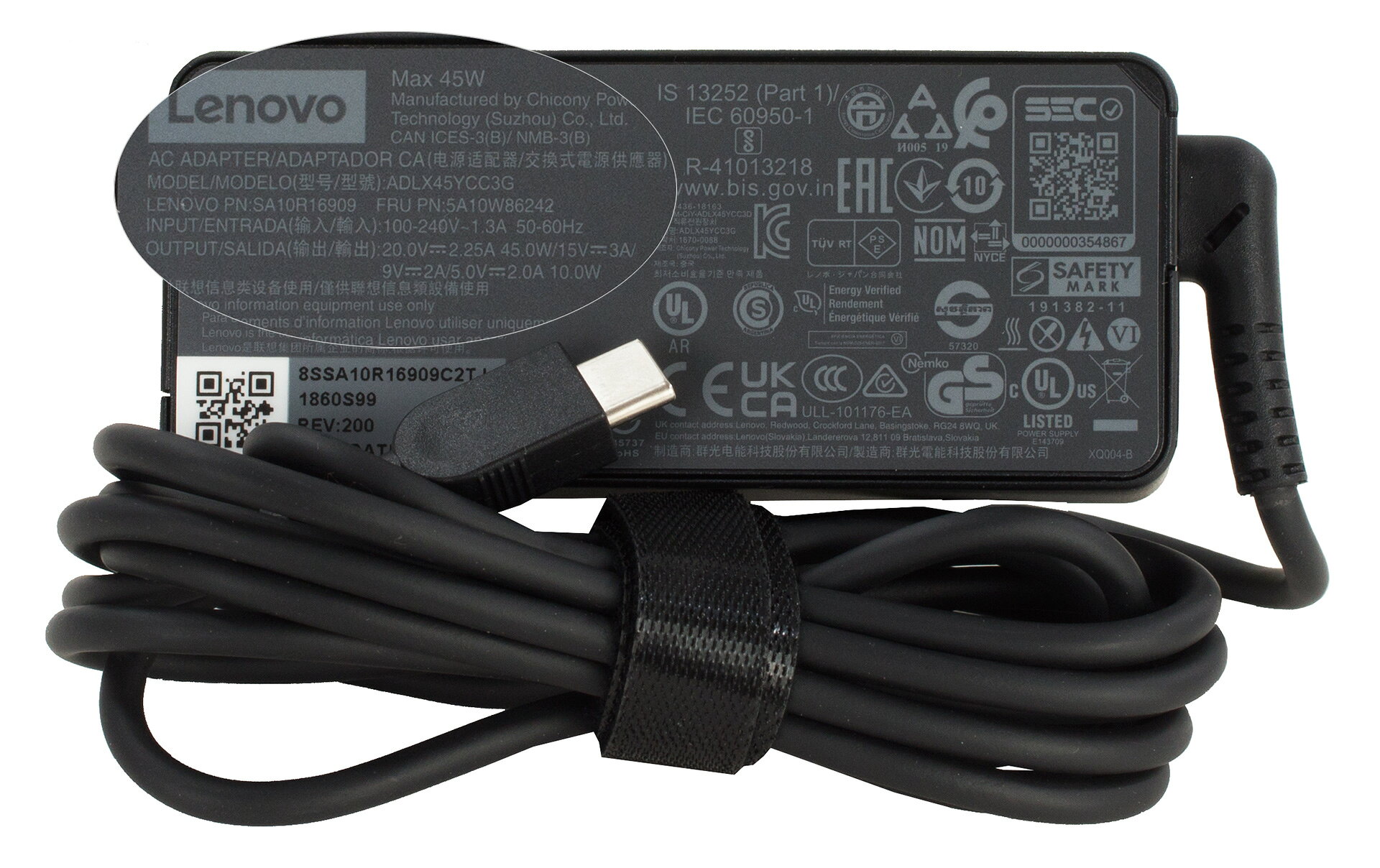 �������� Lenovo USB Type-C�� 45W ADLX45YCC3G SA10R16915 AC�����ץ��� Lenovo Yoga 6�б�