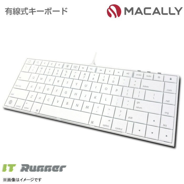 あす楽★ 未使用 美品 MACALLY Lightning キーボード iKeyLT 有線 英語 iOS iPod iPhone 対応 90キー パンタグラフ式 マッカリー 中古