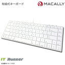 あす楽★ 未使用 美品 MACALLY Lightning キーボード iKeyLT 有線 英語 iOS iPod iPhone 対応 90キー パンタグラフ式 マッカリー 中古