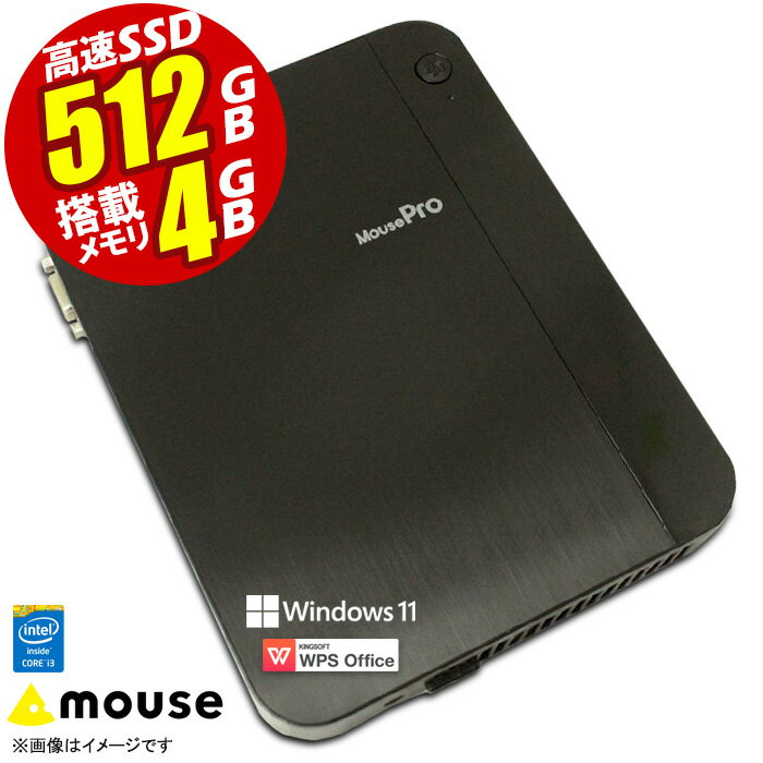 ڡ ǥȥåץѥ ޥԥ塼 MousePro ̥ǥ ǿ Windows11  Corei3 4GB ®SSD512GB USB3.0 HDMI SD ̵LAN Bluetooth ťǥȥåץѥ PC  ťѥ ե Office 