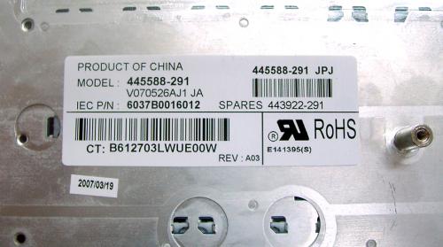 HP:�Ρ���PC 6515B /6510B�� �Ρ��ȥѥ����� �����ܡ��� ���� �� V070526AJ1 ���б�����͡��Ρ���PC 6515B 6510B