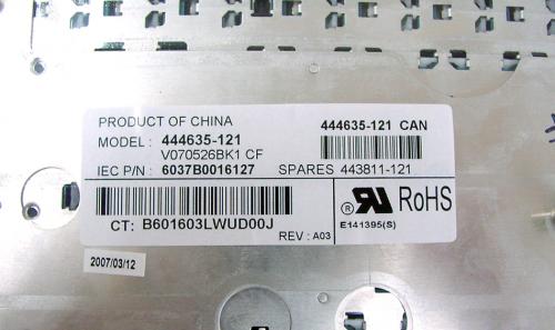 HP:�Ρ��ȥѥ����� 6715B/6710B�� US�����ܡ��� ���� �� V070526BK1