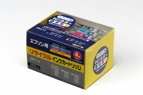 Refill Ink - EPSON リサイクルインクカートリッジ ICBK/C/M/Y32 4色BO x 〔対応機種〕・PM-G820/G800/G720/G700/D770/D750/A870