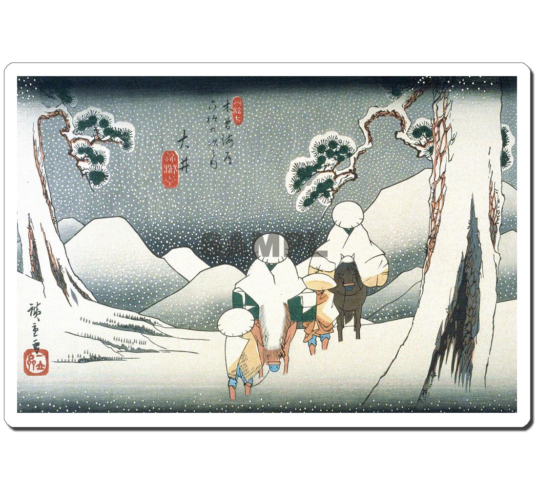浮世絵マウスパッド　1008 歌川広重 - 大井