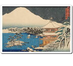 【送料無料】 浮世絵シール 13001 長谷川貞信 - 都名所之内 金閣寺雪景 245mm x 166mm U245S-13001