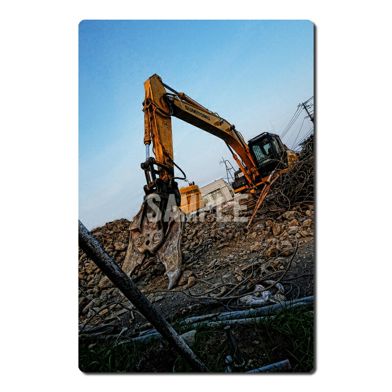 【送料無料】すべすべマウスパッド　重機　MJ-009 約220mm x 約150mm 厚さ2mm 裏面スポンジタイプ 定形外郵便発送