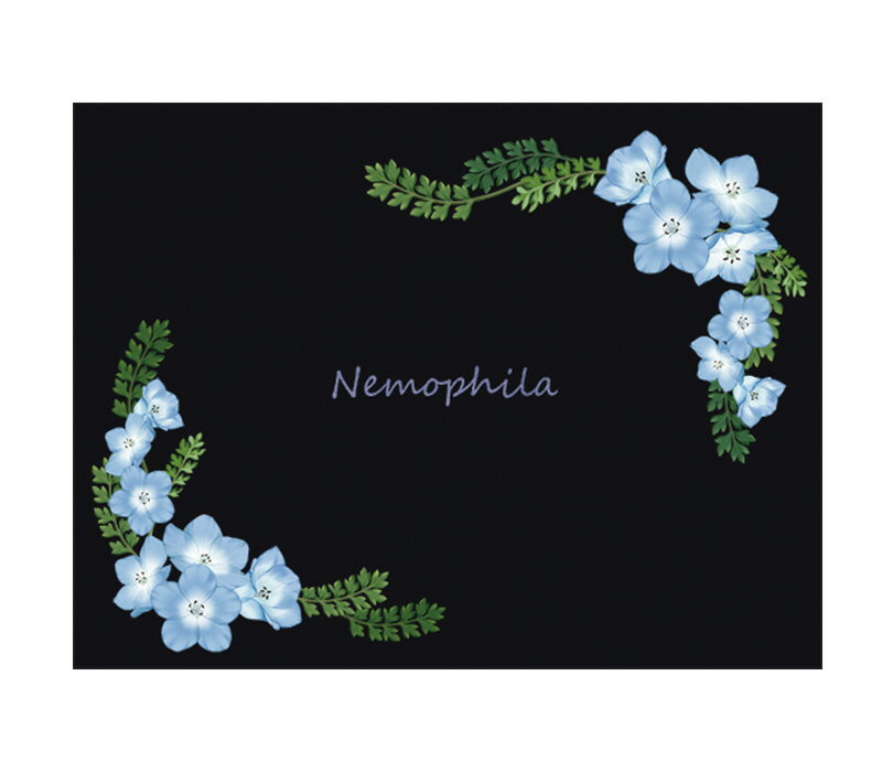 オリジナルマウスパッド ネモフィラ　黒