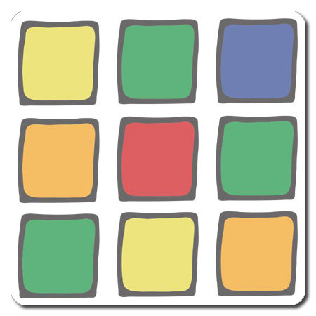 【送料無料クリックポスト発送】おしゃれな 携帯用 捺印マット サイズ約100 x 100mm　厚さ約2mm　NMN-031