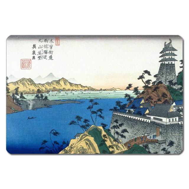 乐天商城 - 【送料無料】 浮世絵シール 1001 歌川広重 - 鵜沼 133mm x 88mm U133S-1001