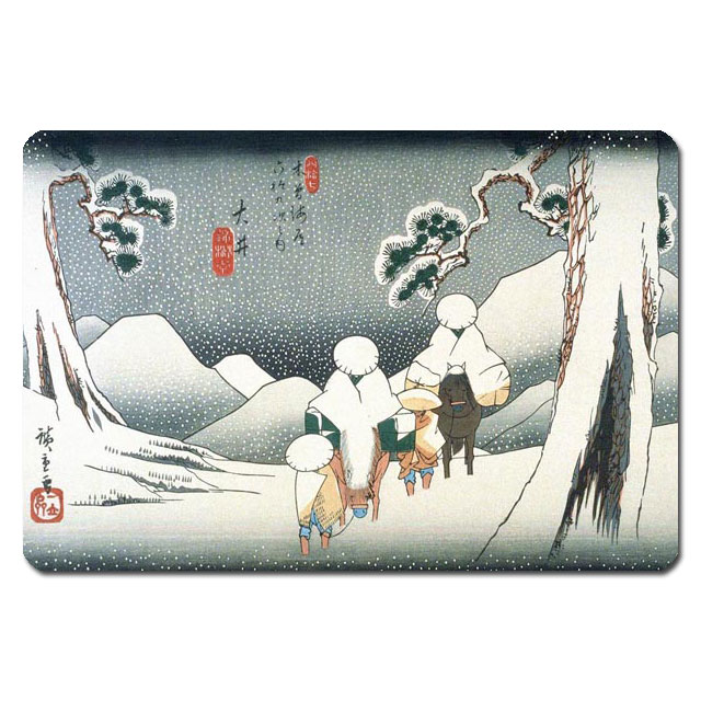 Rakuten - 【送料無料】 浮世絵シール 1008 歌川広重 - 大井 133mm x 88mm U133S-1008