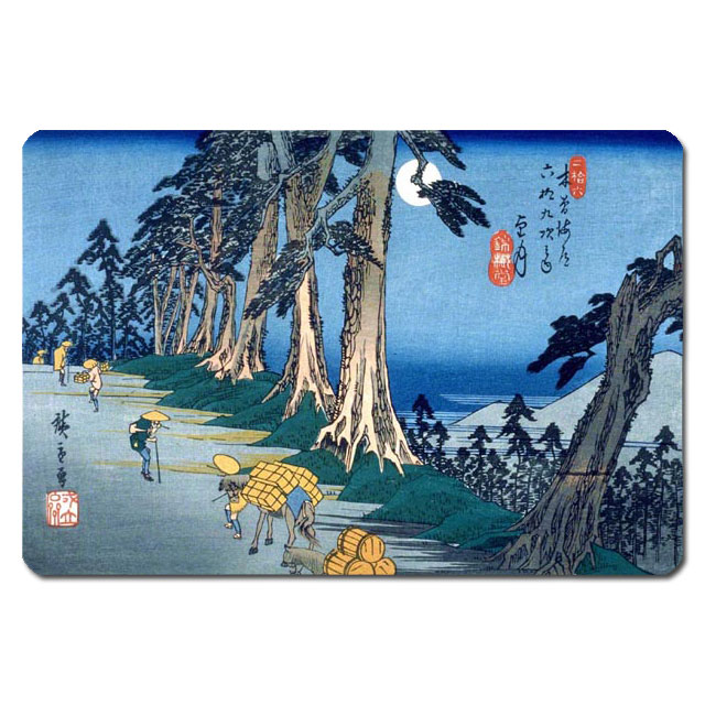乐天商城 - 【送料無料クリックポスト発送】浮世絵 捺印マット UNM-1016 歌川広重 - 望月