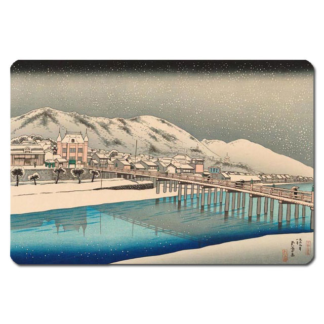 【送料無料クリックポスト発送】浮世絵 捺印マット UNM-7001 橋口五葉 - 京都三条大橋