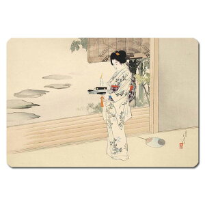 【送料無料】 浮世絵シール 11001 水野年方 - 今様美人 七 岐阜提燈 133mm x 88mm U133S-11001