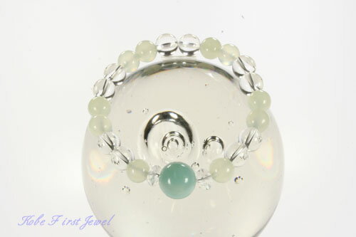 【ギフト最適品】願いが叶う（愛する人に気持ちを伝える） アマゾナイト ブレスレット 《LEBL0017》【クリスタル神戸】