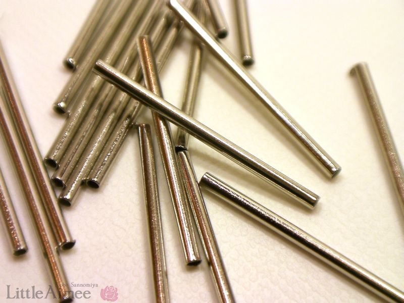 Rakuten - 【h壊れにくい高品質タイプ】パイプ 20本入り銀色　25X1.5mm【クリスタル神戸】