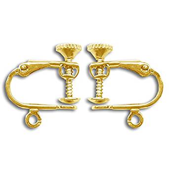 ネジバネ式イヤリングパーツ 20個 10ペア ゴールドカラー 金色 イヤリング金具 Earrings fittings DIYアクセサリーパーツ ゴールド / シルバー / プラチナ / 金古美 / 黒クロームカラーがあります! 