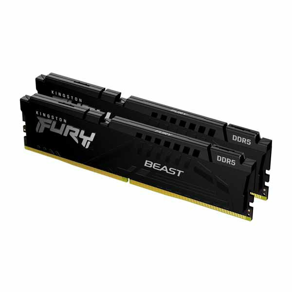 Kingston 32GB(16GBx2) DDR5 5200MHz(PC5-41600) CL40 DIMM FURY Beast Black｜KF552C40BBK2-32