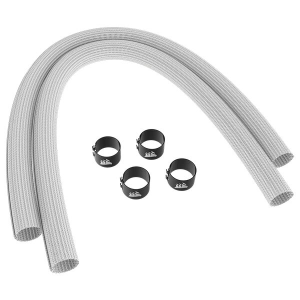 Corsair Tubing Sleeving Kit 380mm White 水冷一体型CPUクーラーのチューブ用スリーブキット ホワイト｜CT-9010004-WW