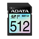 ADATA Premier Extreme SDXC SD 7.0 ExpressJ[h 512GB PCIeGen3 U3 C10 V30bASD512GEX3L1-C