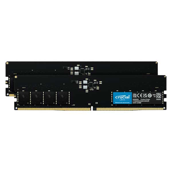 Crucial 32GB(16GBx2) DDR5-5200MHz(PC5-41600) UDIMM CL42 (16Gbit)CT2K16G52C42U5